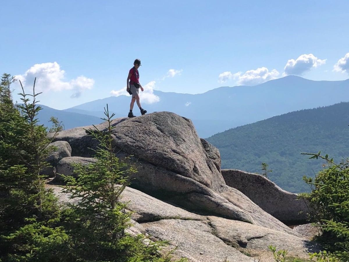 Hiker on a rock